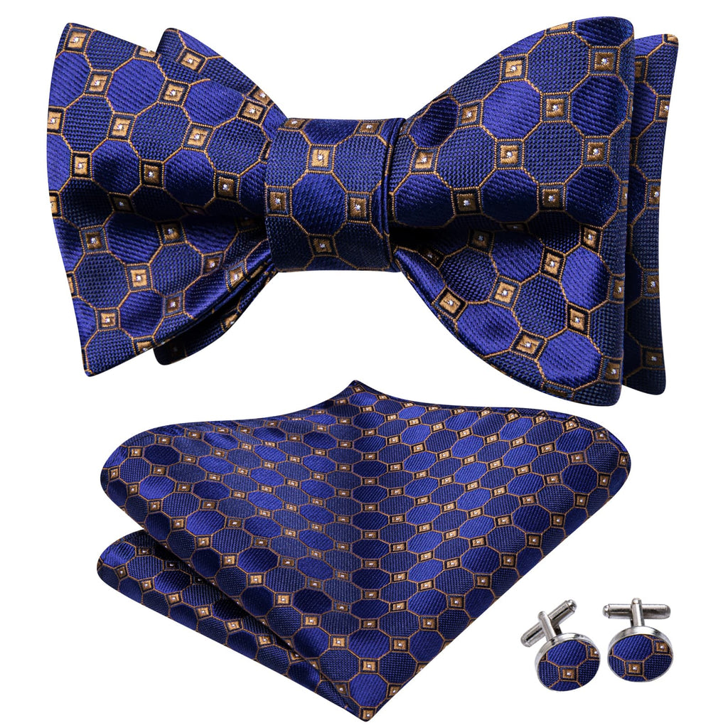 GentCrest Blue Plaid Bowtie Set - Image 2