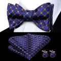 GentCrest Blue Plaid Bowtie Set - Image 1