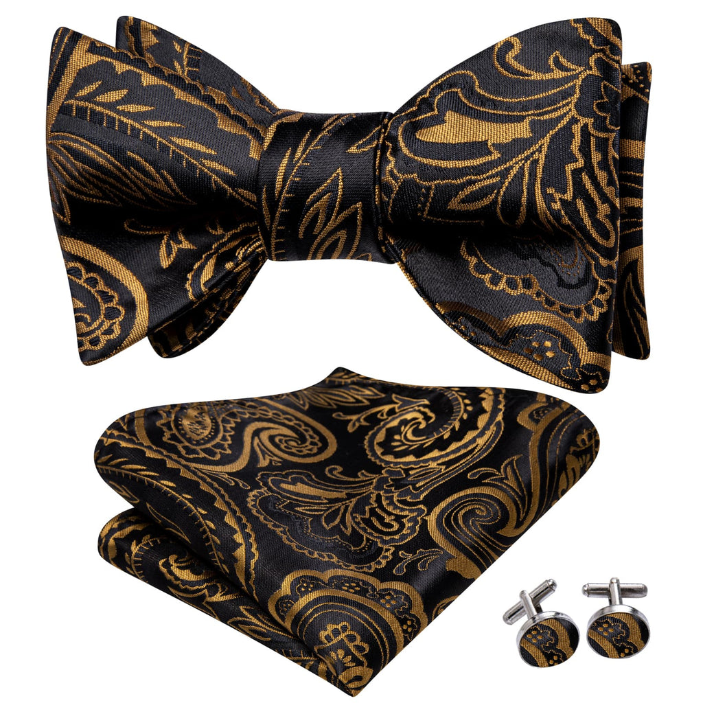 GentCrest Black Paisley Bowtie Set - Image 2