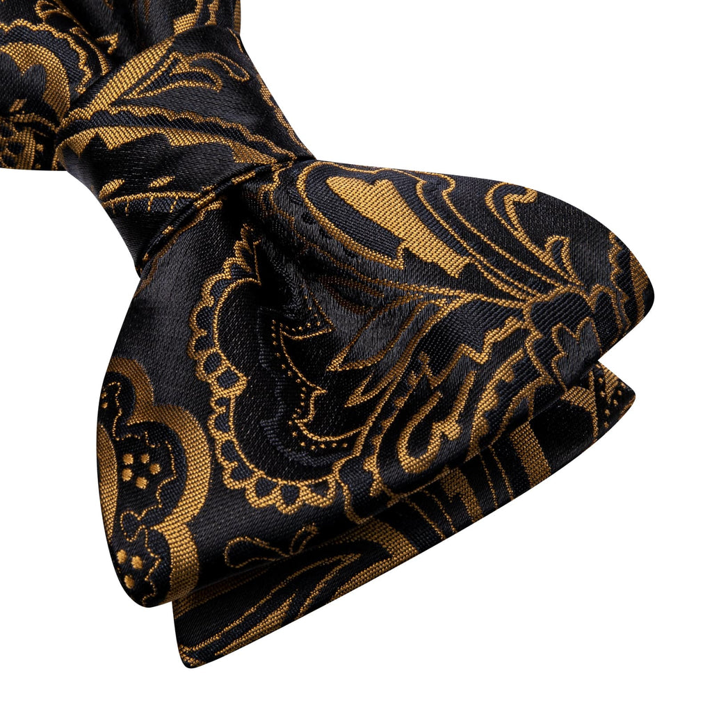 GentCrest Black Paisley Bowtie Set - Image 3