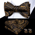 GentCrest Black Paisley Bowtie Set - Image 1