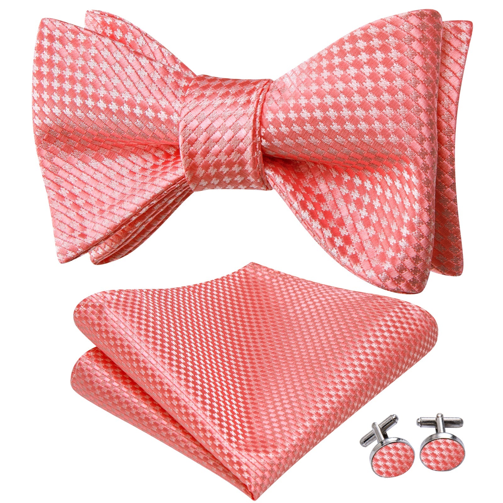 GentCrest Red Geometric Bowtie Set - Image 4