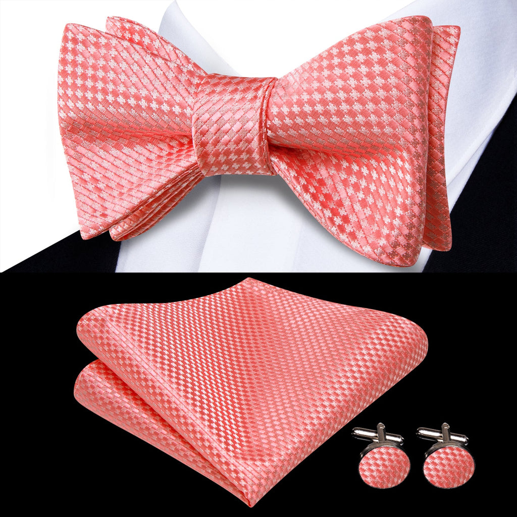 GentCrest Red Geometric Bowtie Set - Image 1