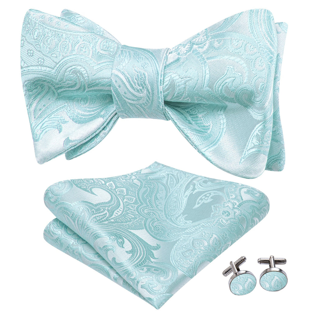 GentCrest Blue Paisley Bowtie Set - Image 4
