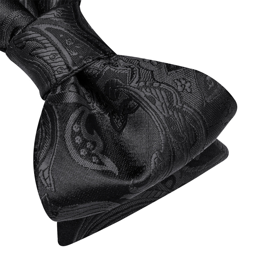 GentCrest Black Paisley Bowtie Set - Image 4
