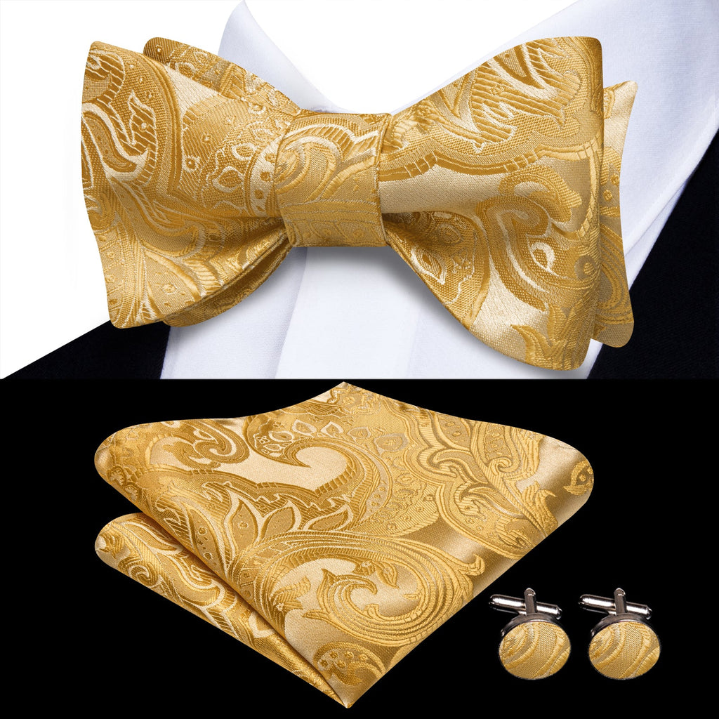 GentCrest Black Paisley Bowtie Set - Image 1