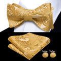 GentCrest Black Paisley Bowtie Set - Image 1