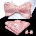 GentCrest Pink Paisley Bowtie Set - Image 1