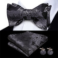 GentCrest Black Paisley Bowtie Set - Image 1