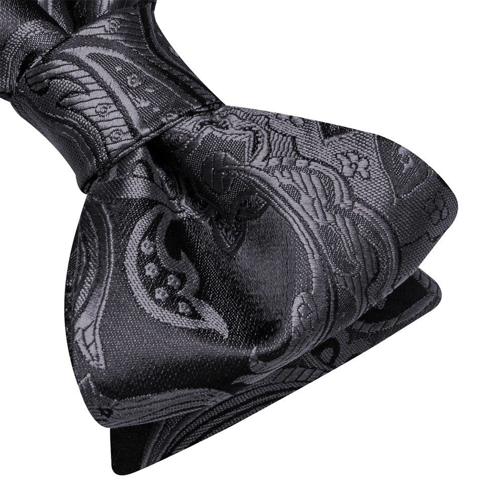 GentCrest Black Paisley Bowtie Set - Image 3