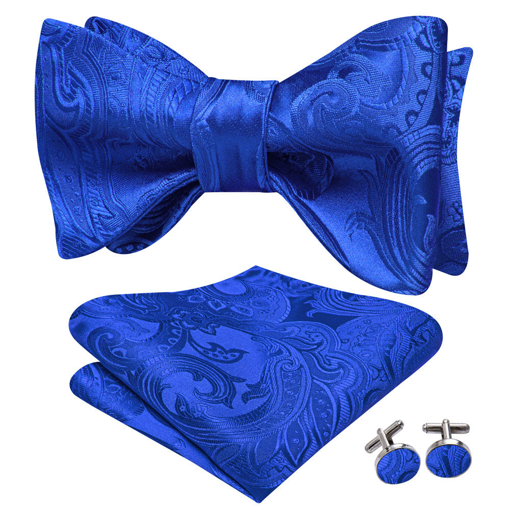 GentCrest Blue Paisley Bowtie Set - Image 2