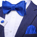 GentCrest Blue Paisley Bowtie Set - Image 1