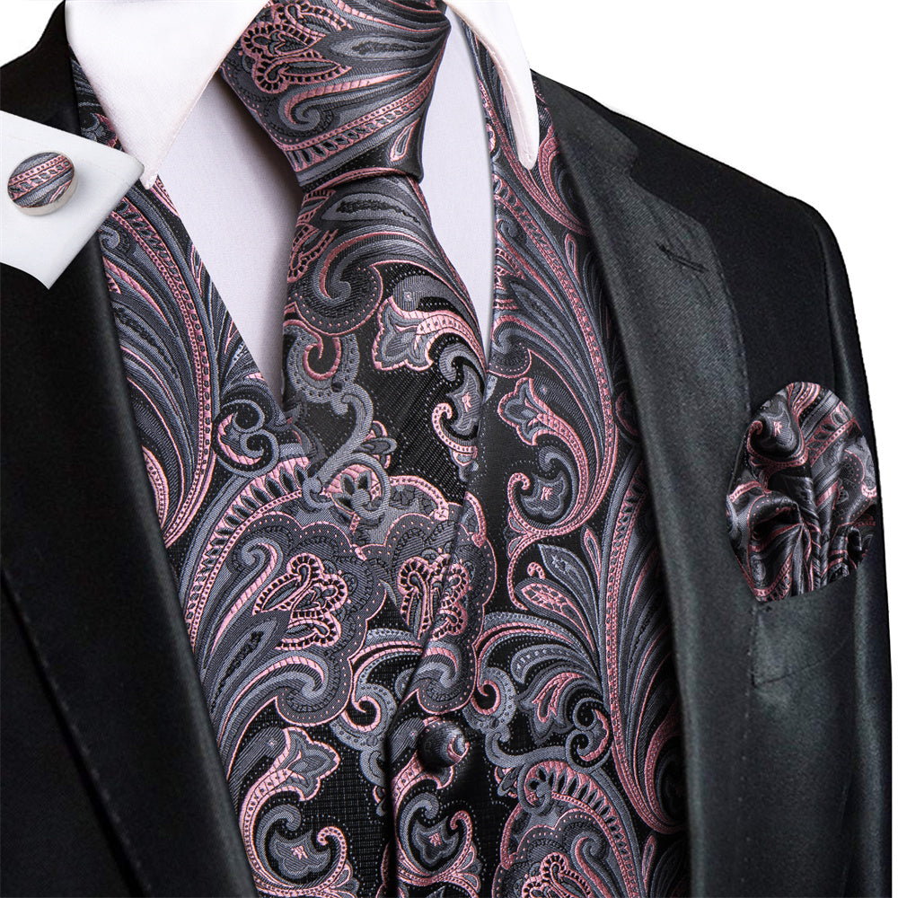 GentCrest Black Paisley Vest Set - Image 3