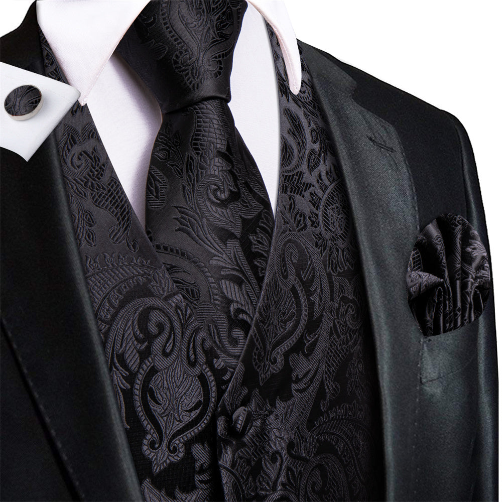 GentCrest Black Paisley Vest Set - Image 2