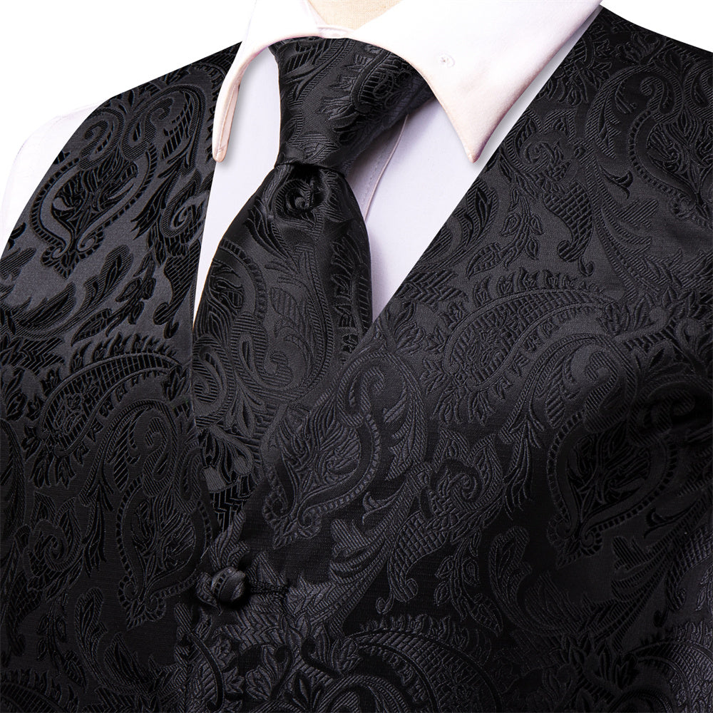 GentCrest Black Paisley Vest Set - Image 3