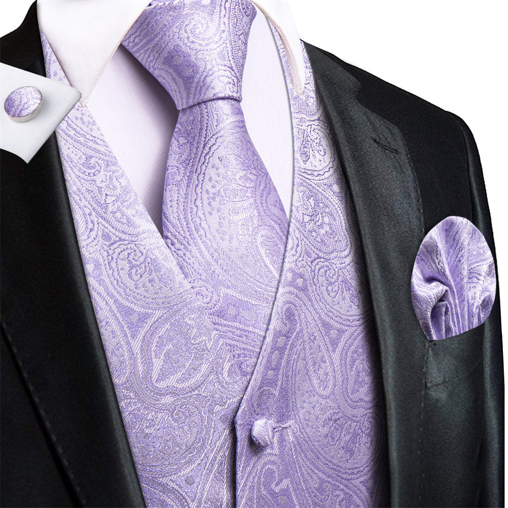 GentCrest Purple Paisley Vest Set - Image 2