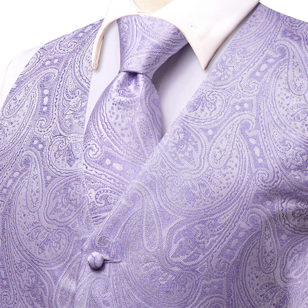GentCrest Purple Paisley Vest Set - Image 3