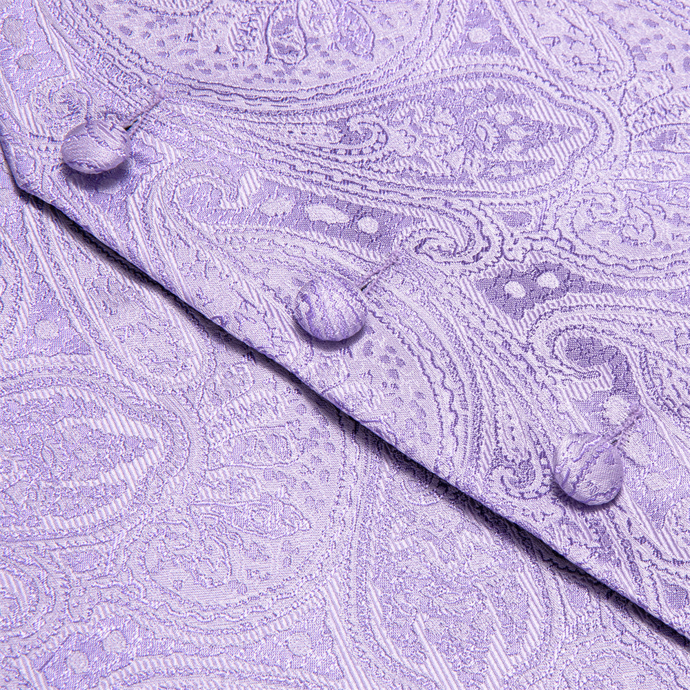 GentCrest Purple Paisley Vest Set - Image 7