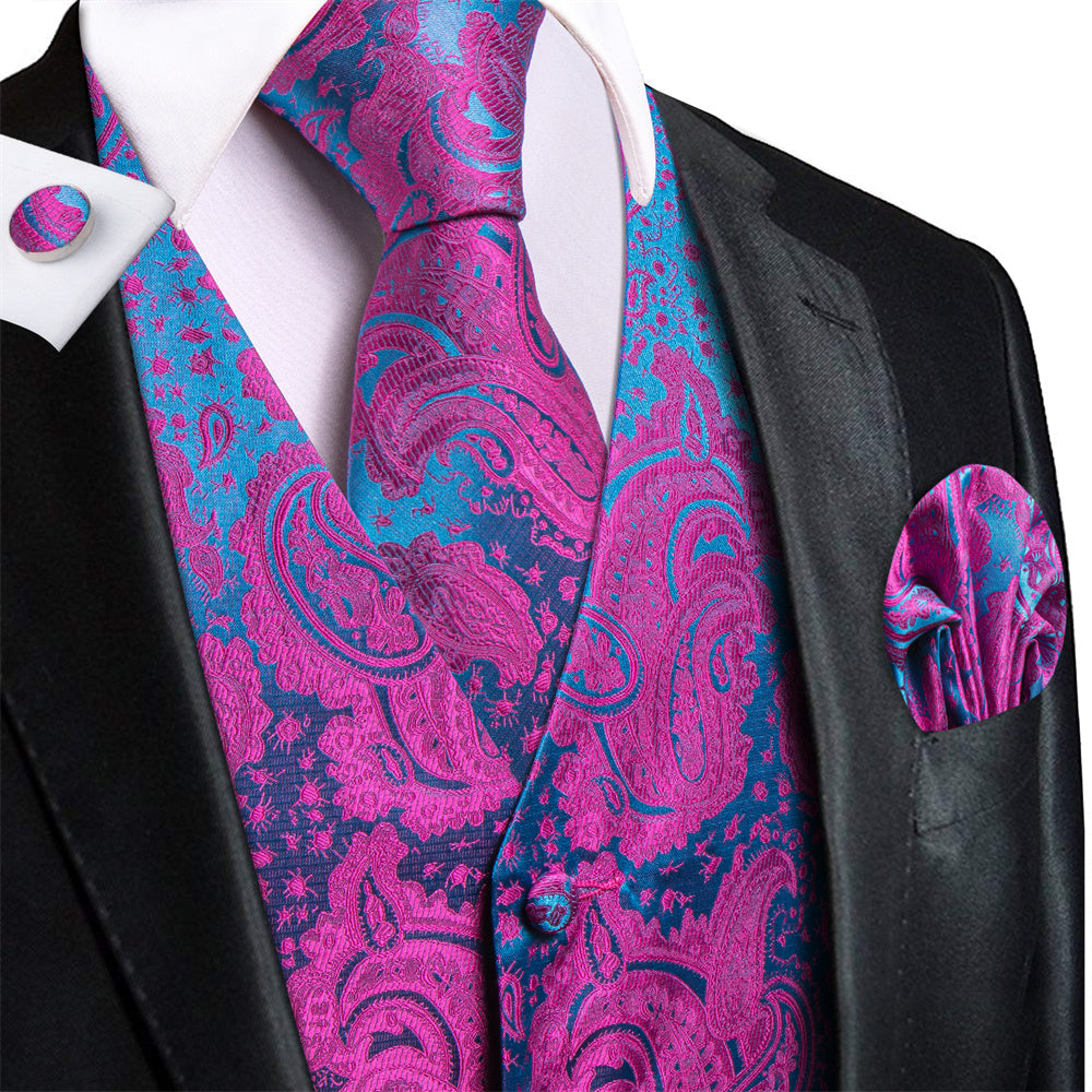 GentCrest Blue Paisley Vest Set - Image 3