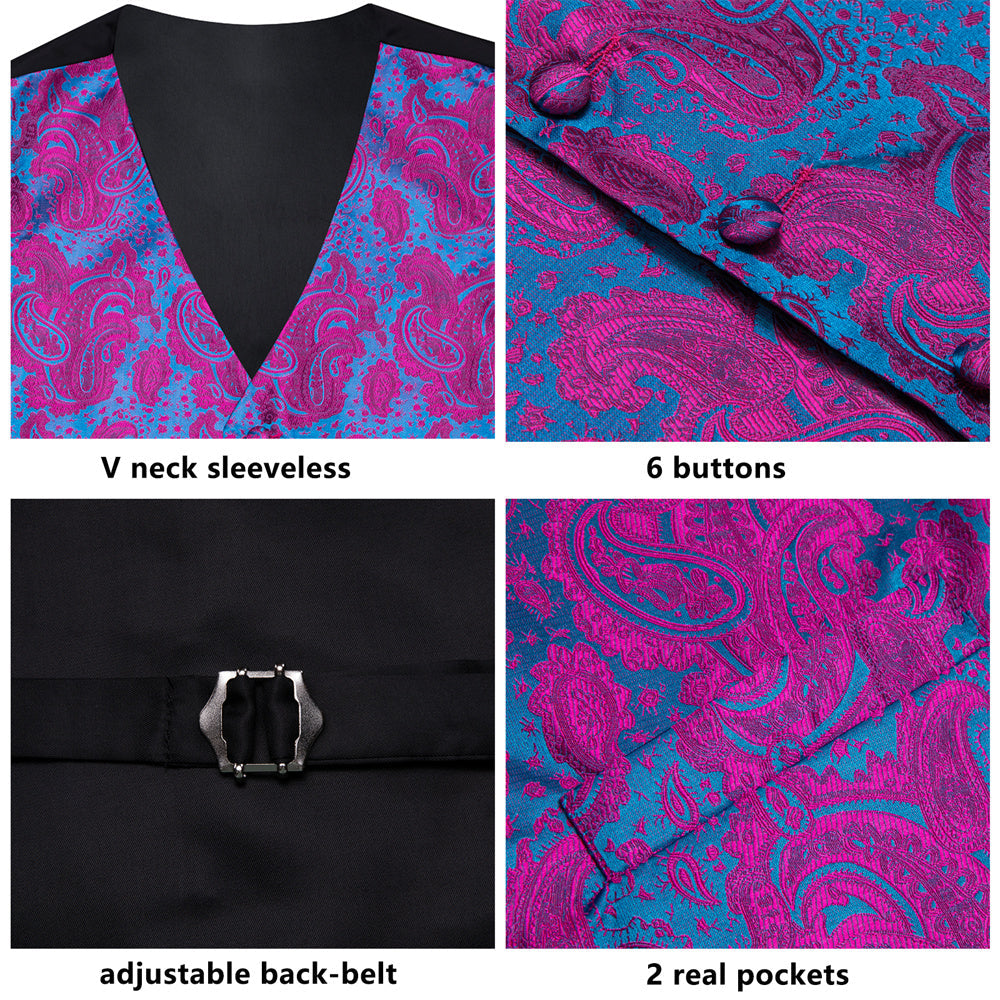 GentCrest Blue Paisley Vest Set - Image 4