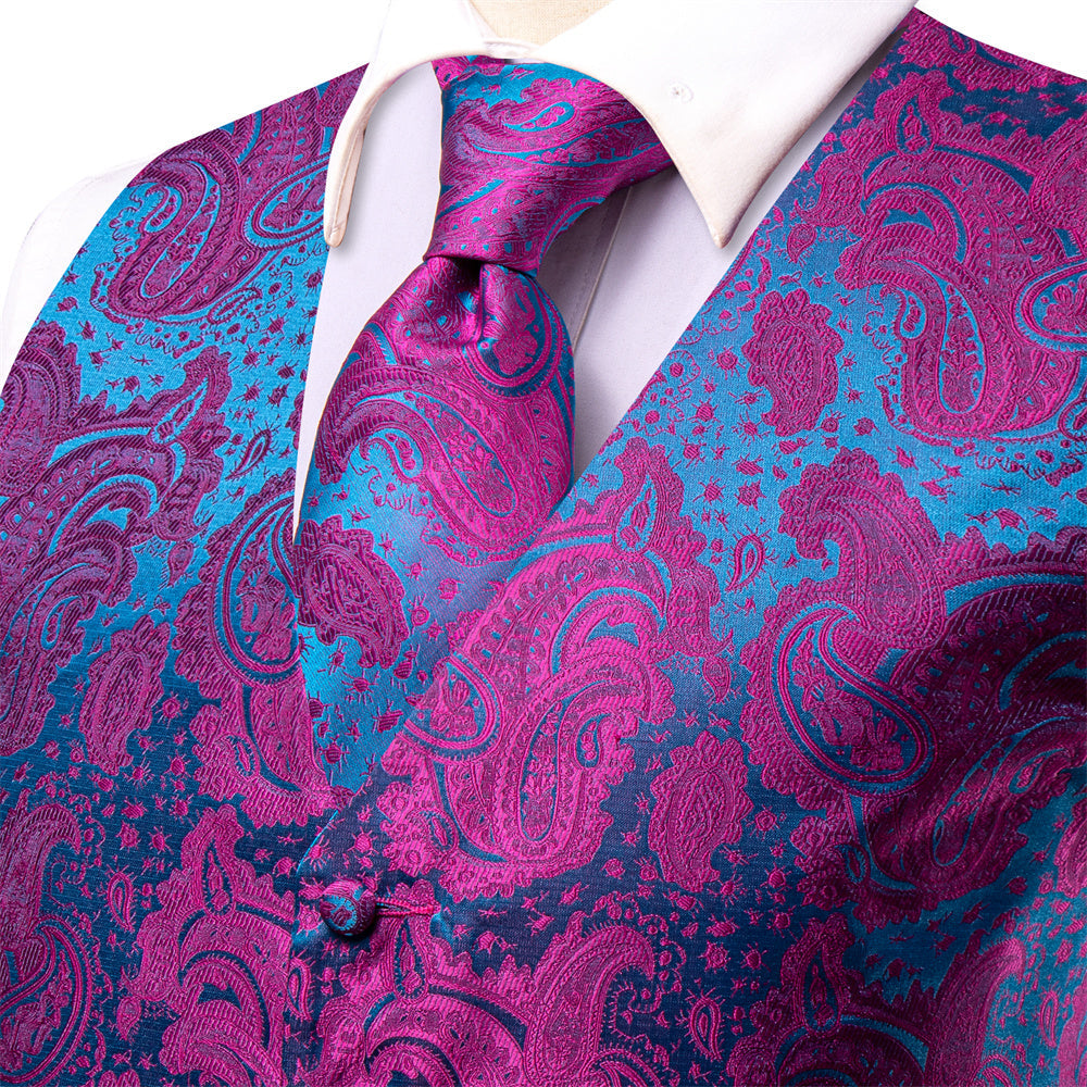 GentCrest Blue Paisley Vest Set - Image 2