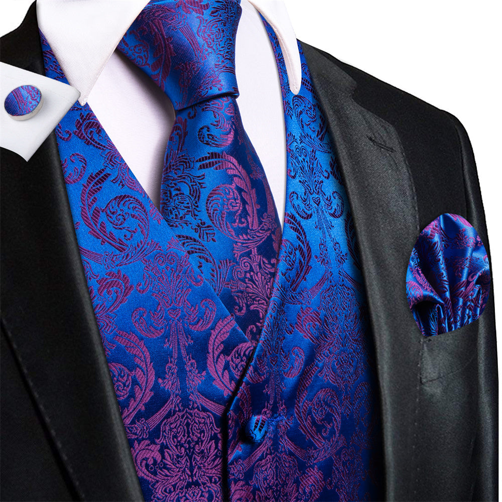 GentCrest Blue Paisley Vest Set - Image 3
