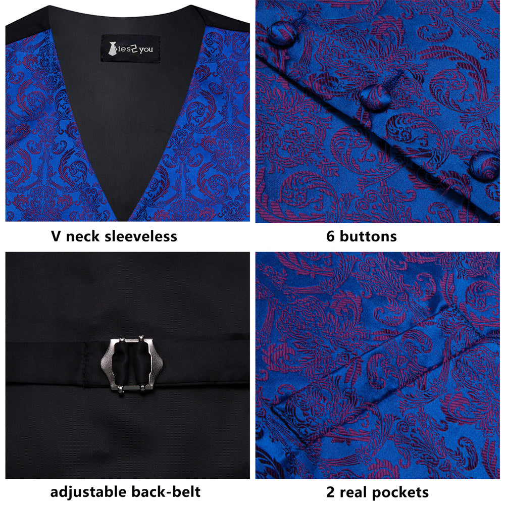GentCrest Blue Paisley Vest Set - Image 5