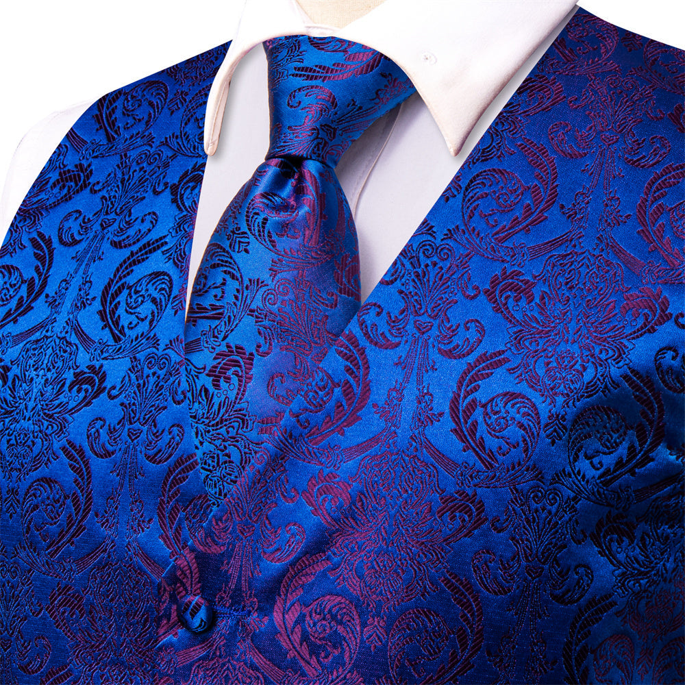 GentCrest Blue Paisley Vest Set - Image 4