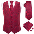 GentCrest Burgundy Paisley Vest Set - Image 1