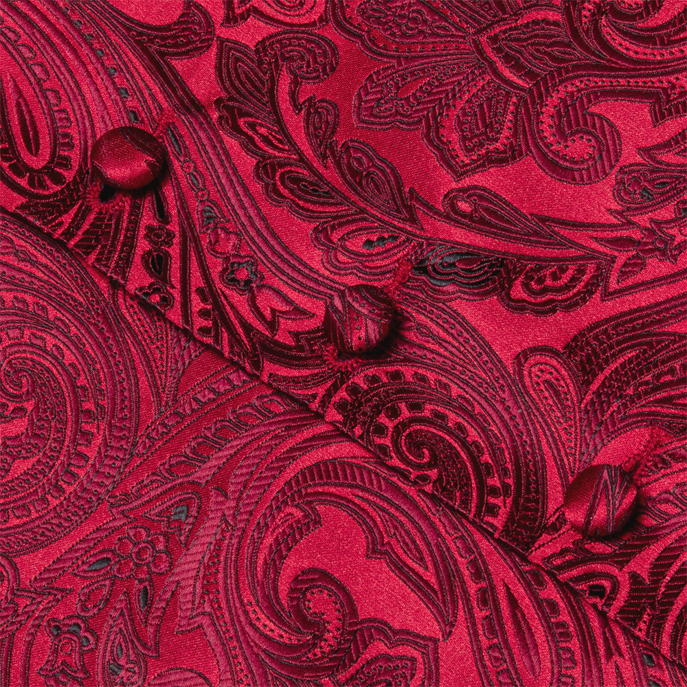 GentCrest Burgundy Paisley Vest Set - Image 8