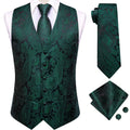 GentCrest Green Paisley Vest Set - Image 1
