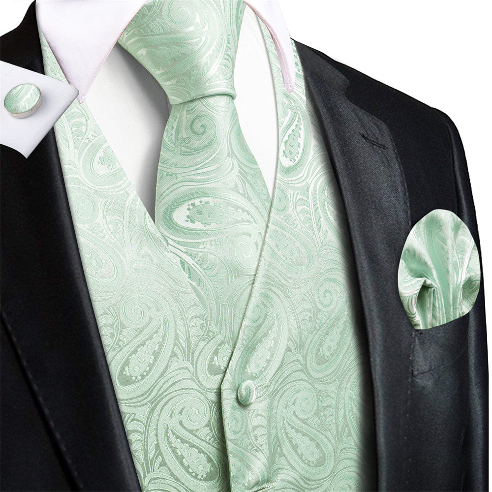 GentCrest Green Paisley Vest Set - Image 3