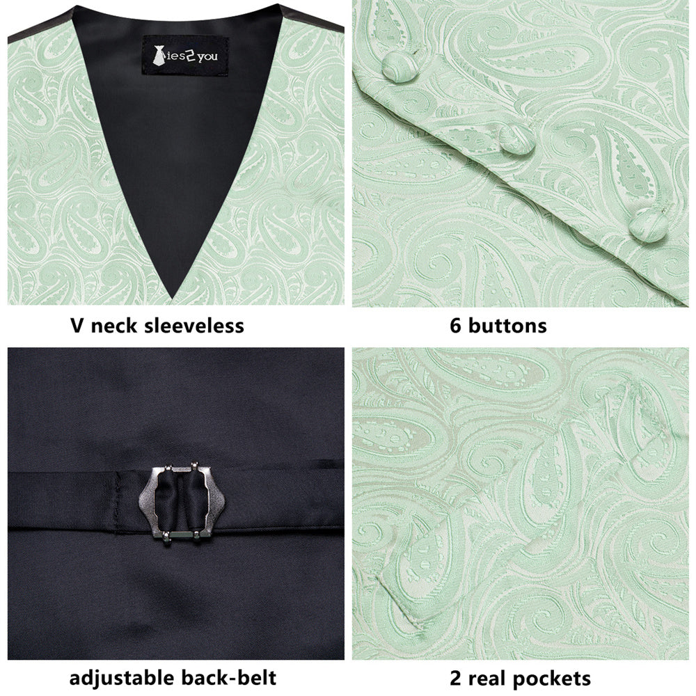 GentCrest Green Paisley Vest Set - Image 2