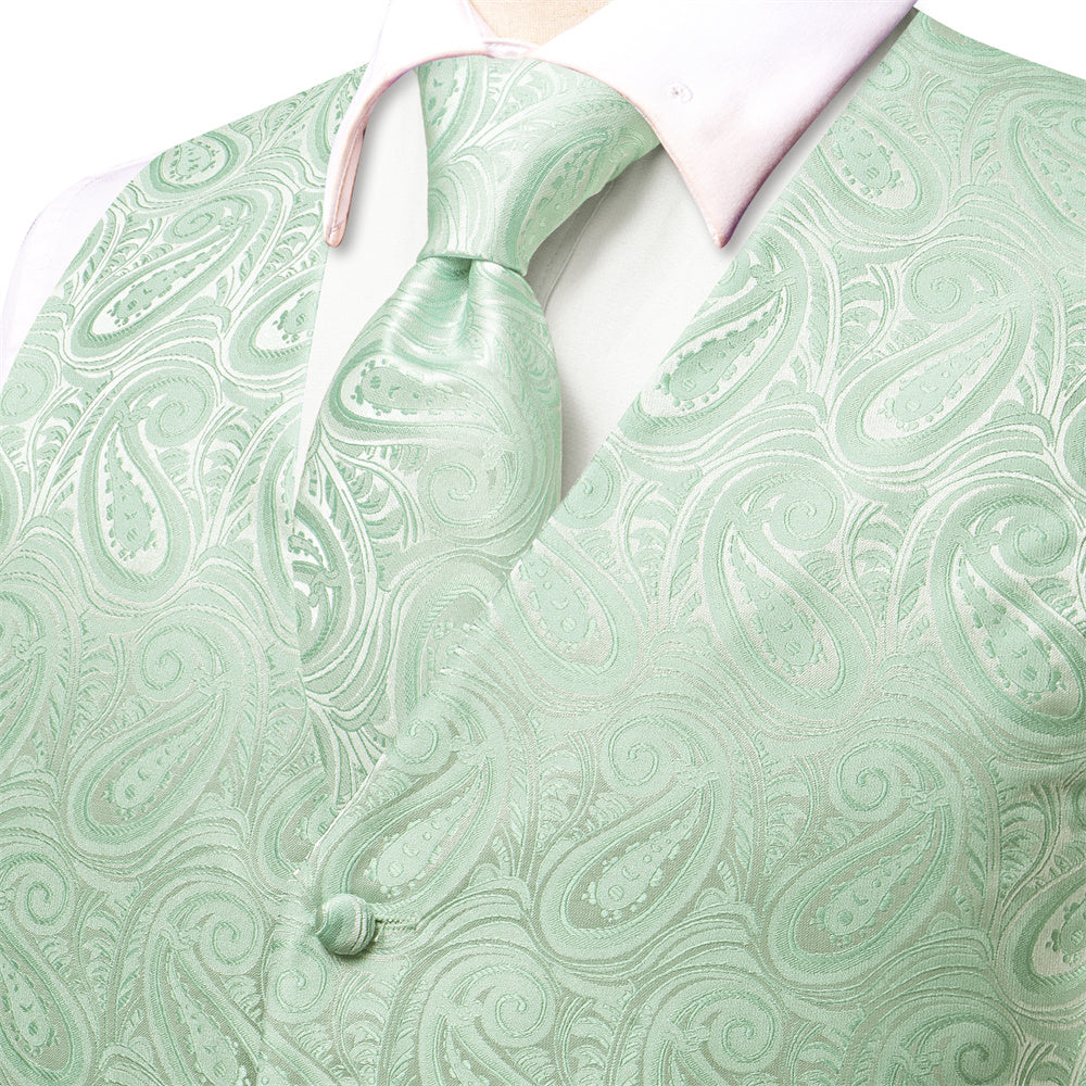 GentCrest Green Paisley Vest Set - Image 4