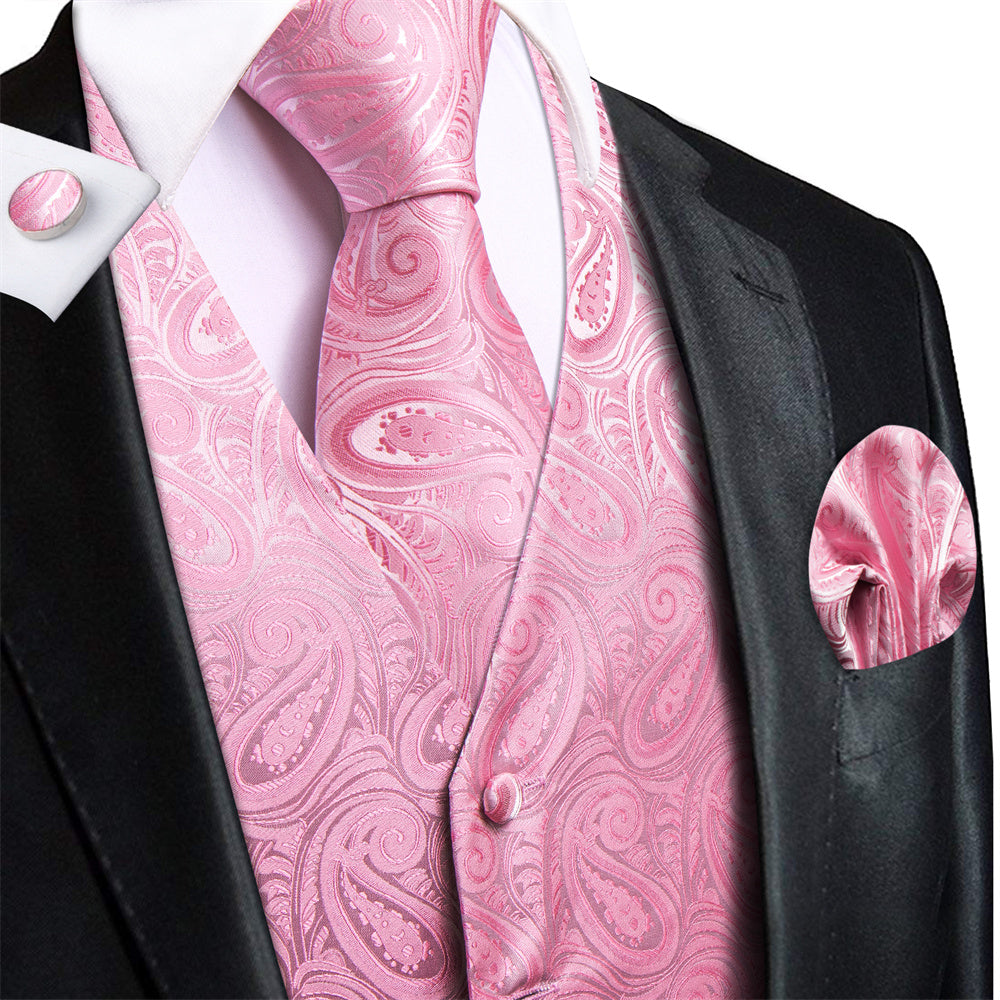 GentCrest Pink Paisley Vest Set - Image 3
