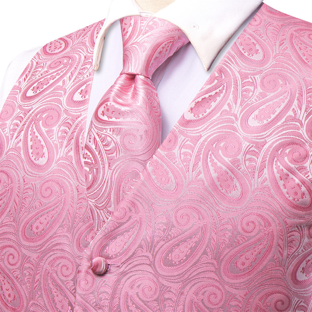 GentCrest Pink Paisley Vest Set - Image 4