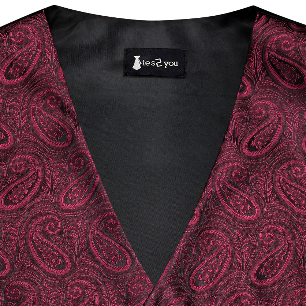 GentCrest Burgundy Paisley Vest Set - Image 5