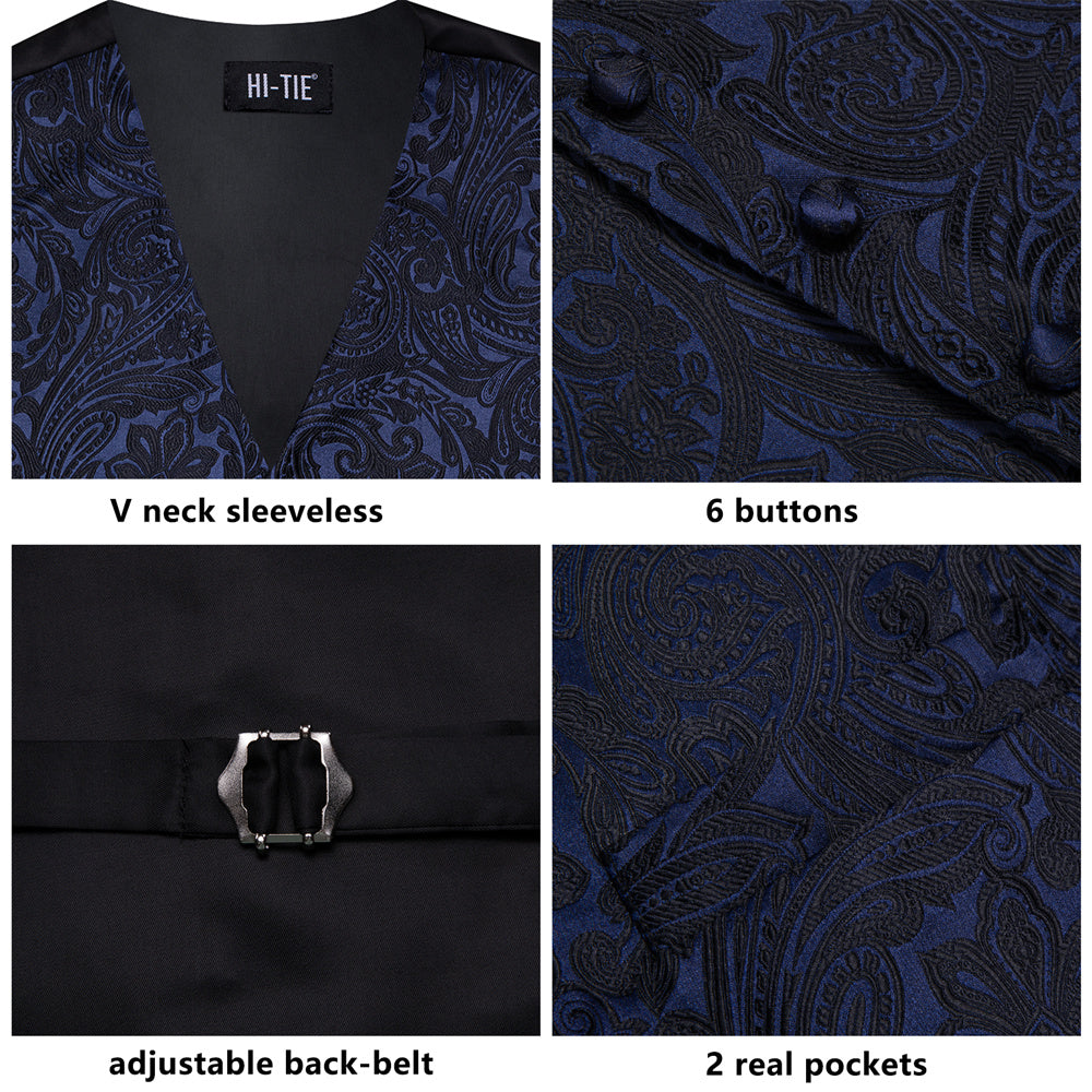 GentCrest Black Paisley Vest Set - Image 4