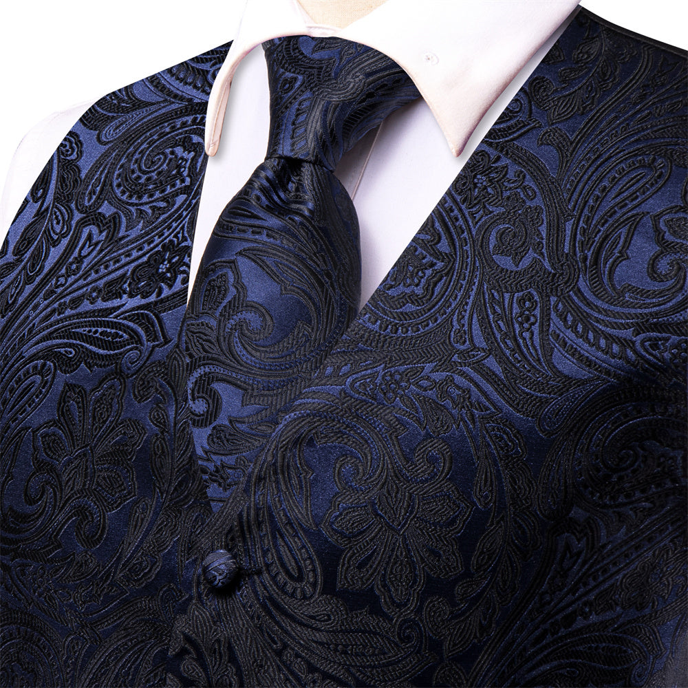 GentCrest Black Paisley Vest Set - Image 2