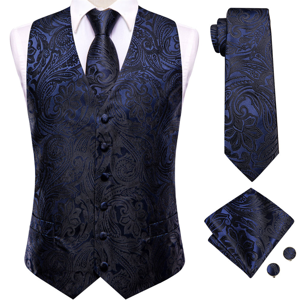 GentCrest Black Paisley Vest Set - Image 3