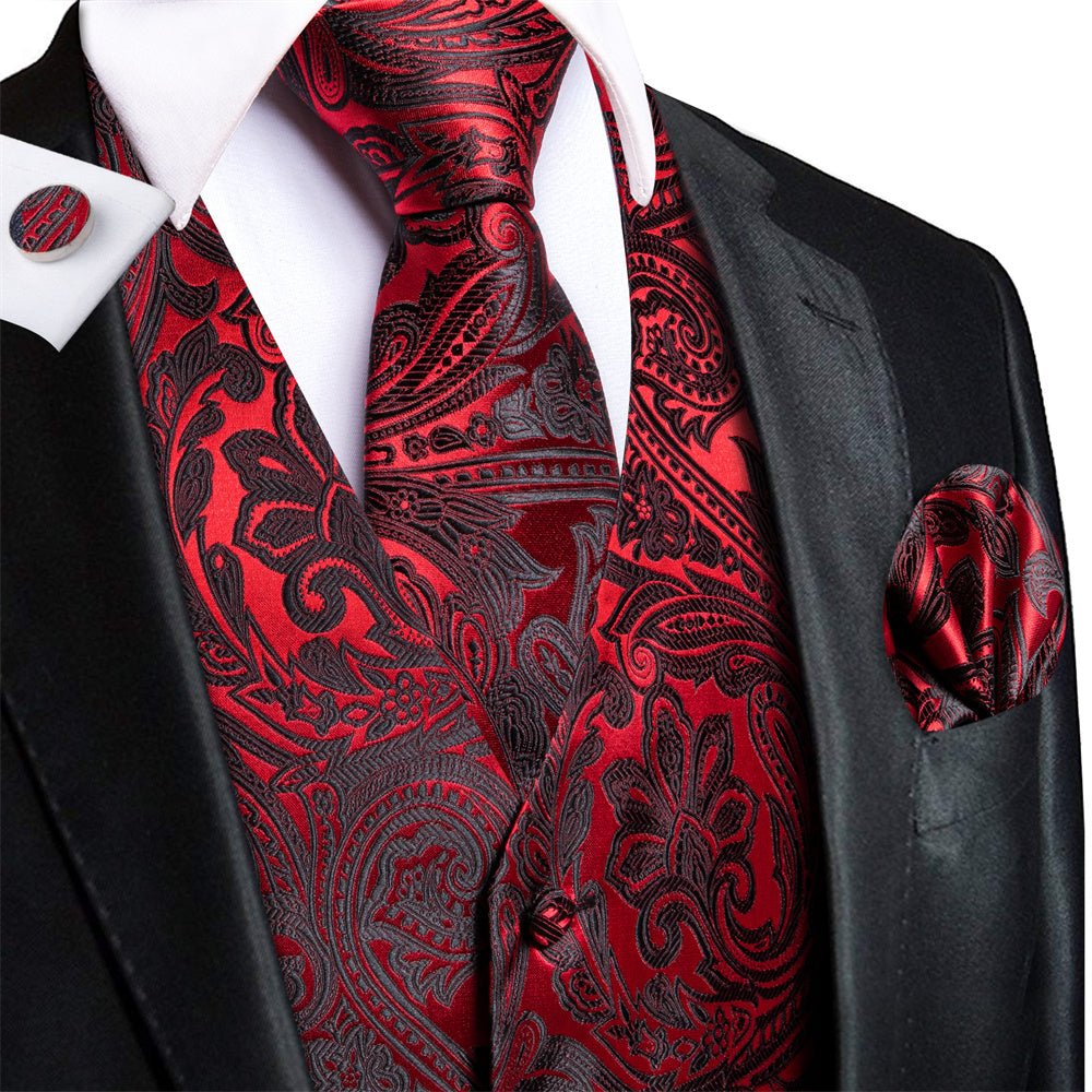 GentCrest Black Paisley Vest Set - Image 2