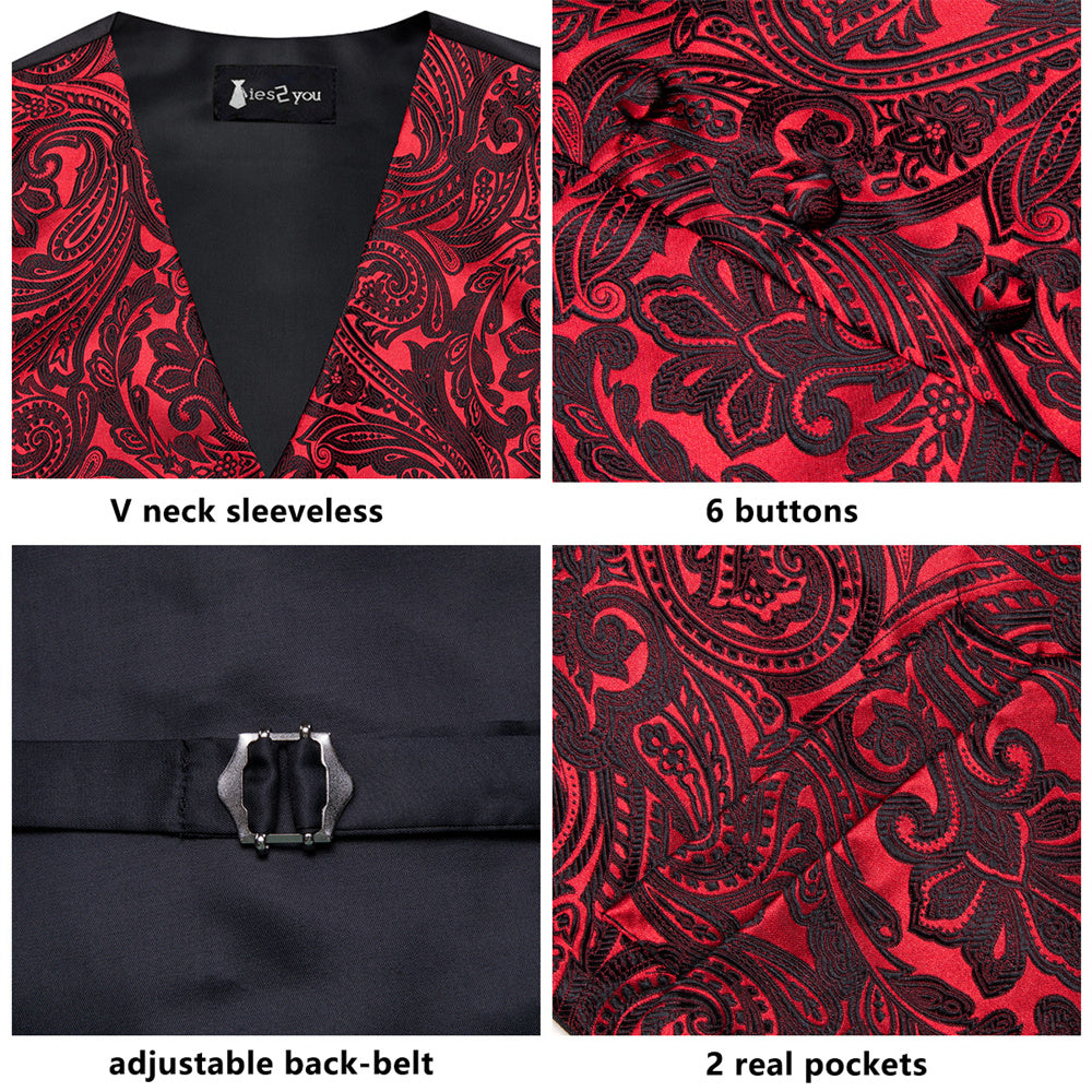 GentCrest Black Paisley Vest Set - Image 4