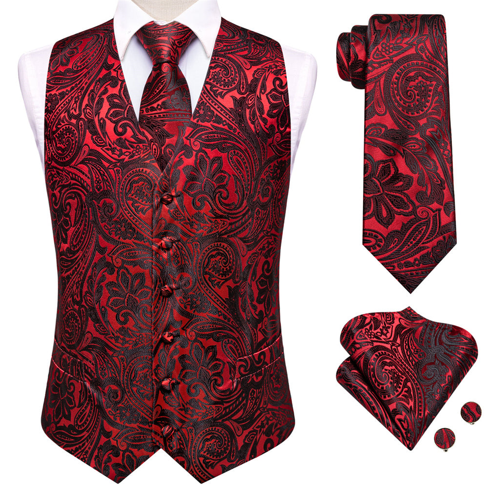 GentCrest Black Paisley Vest Set - Image 1