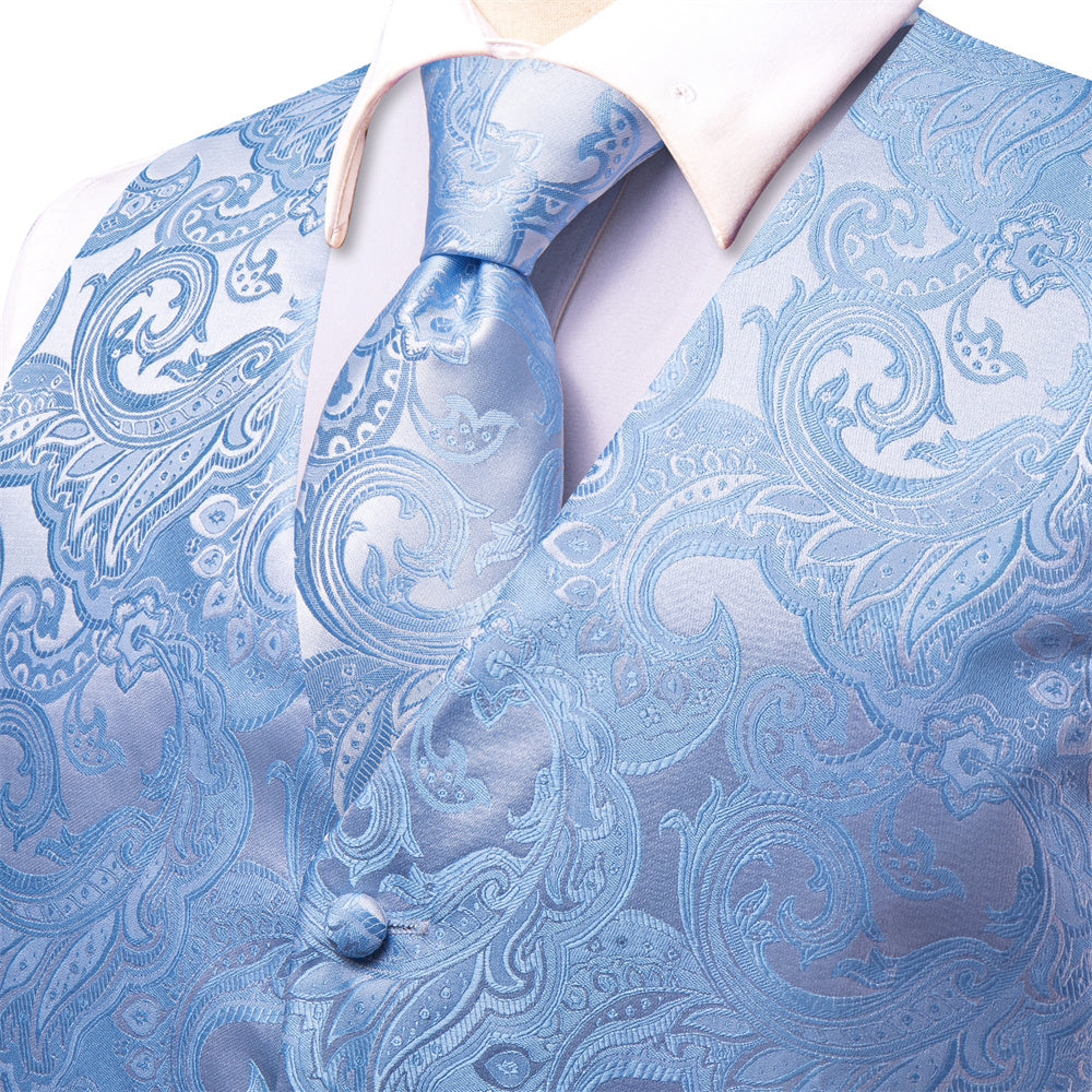 GentCrest Blue Paisley Vest Set - Image 2
