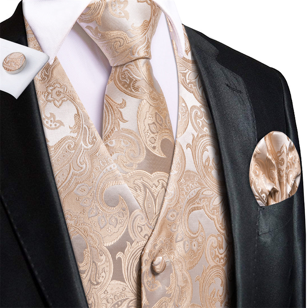 GentCrest Silver Paisley Vest Set - Image 1