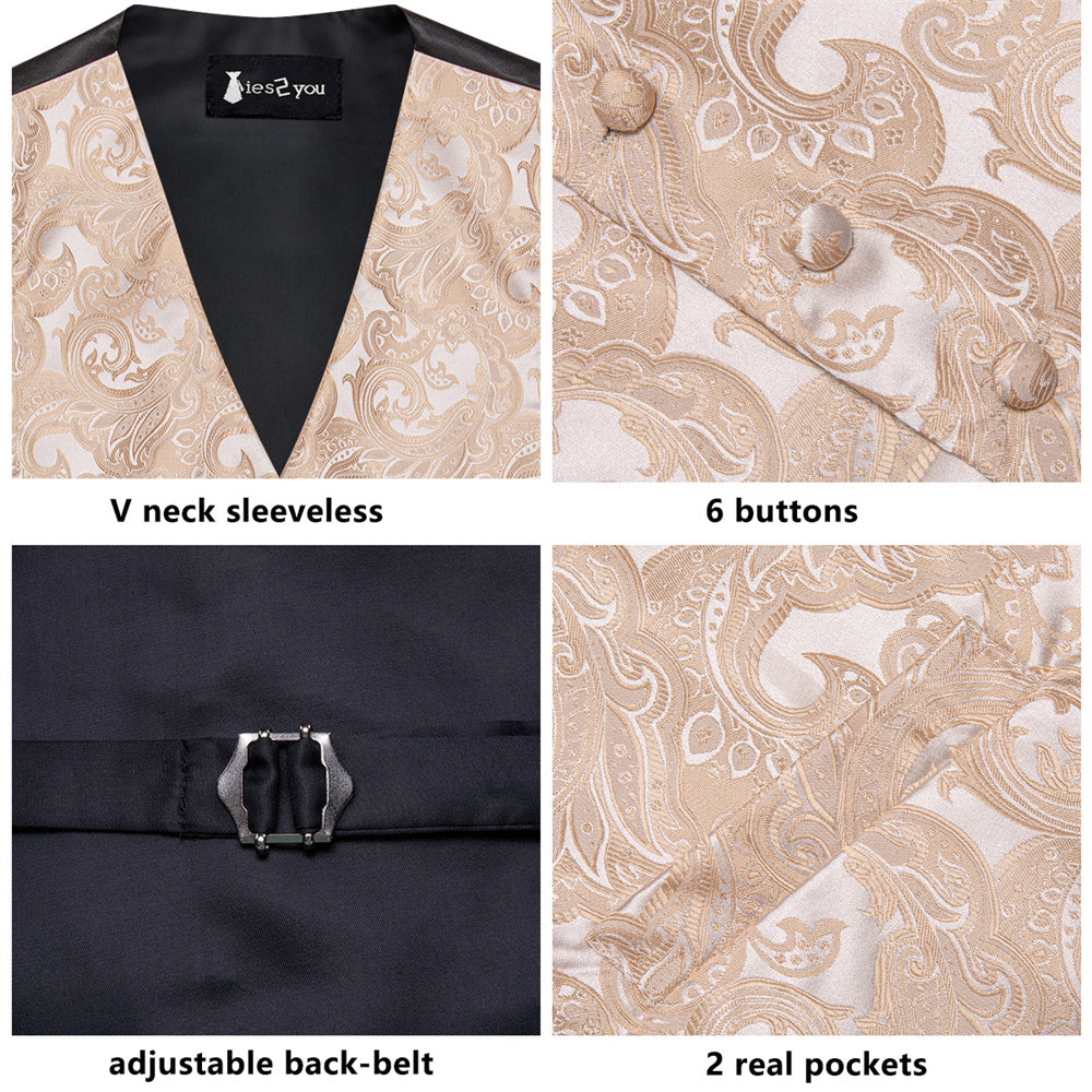 GentCrest Silver Paisley Vest Set - Image 3