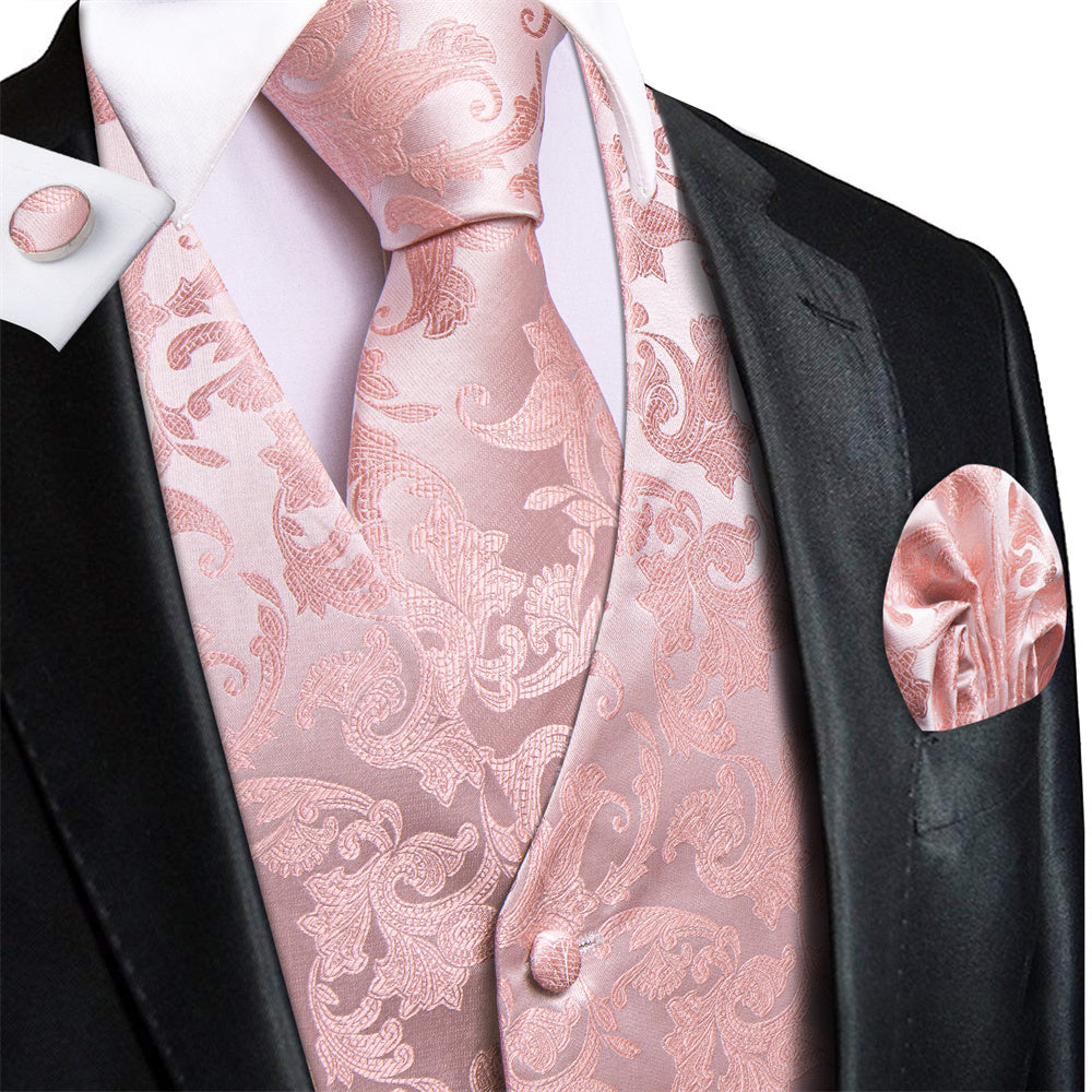 GentCrest Pink Paisley Vest Set - Image 1