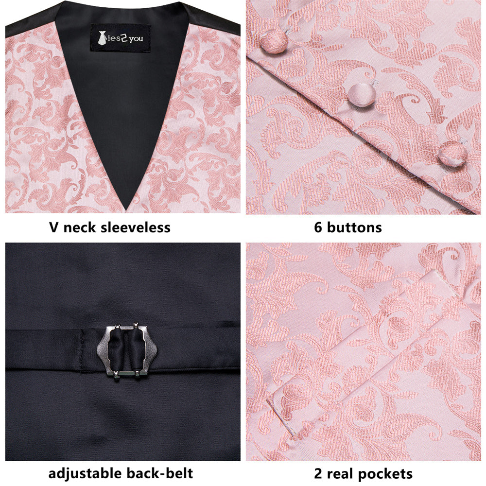 GentCrest Pink Paisley Vest Set - Image 3