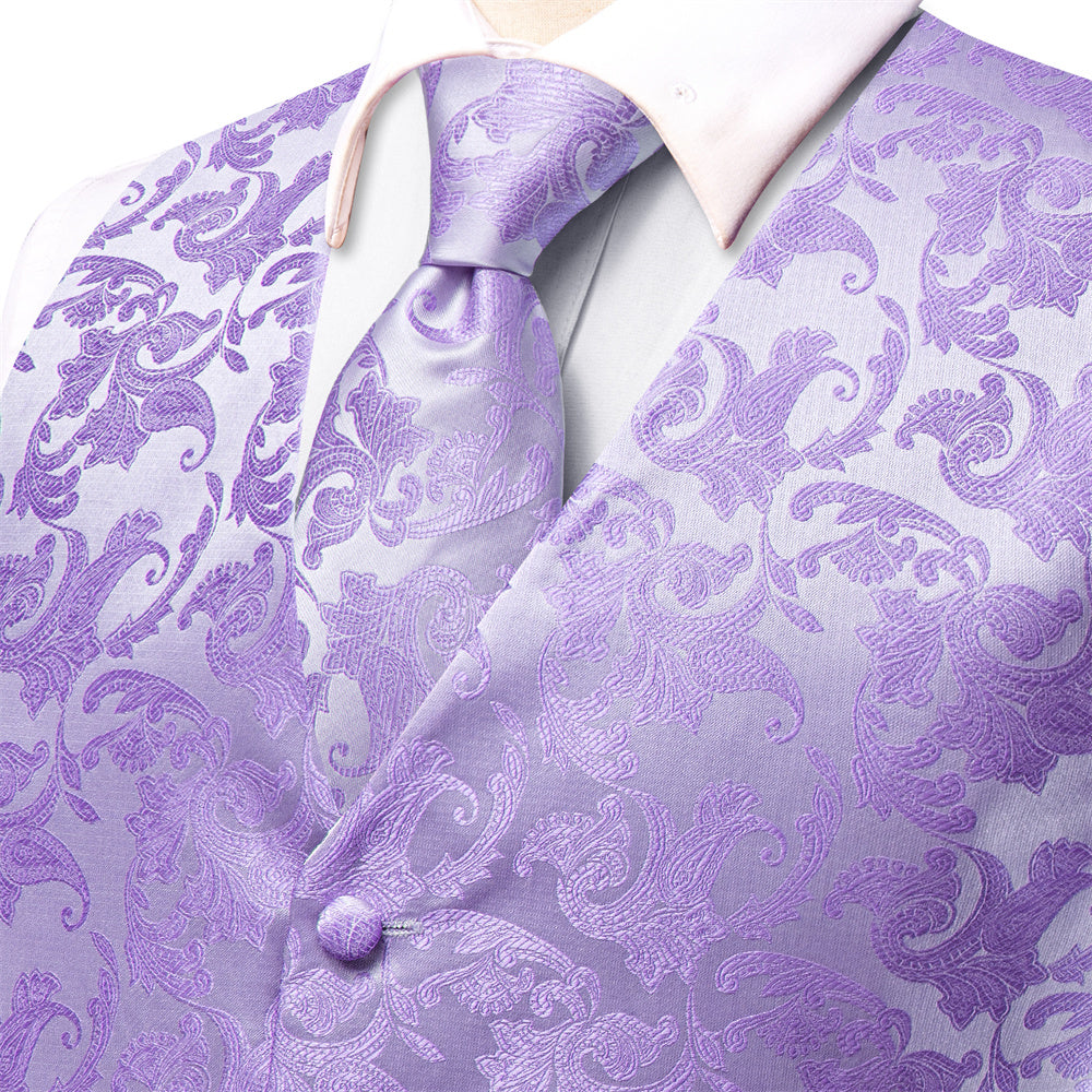 GentCrest Purple Paisley Vest Set - Image 4