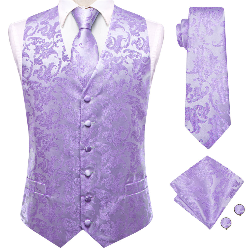 GentCrest Purple Paisley Vest Set - Image 2